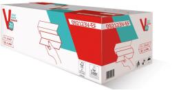 Alpha V hajtogatott kéztörlő 2 rétegű, fehér, 21x23cm, 100% cellulóz, 10x220 lap/karton - klin