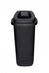 Plafor Sort szelektív hulladékgyűjtő, szemetes 90L fekete/fekete - klin