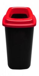 Plafor Sort szelektív hulladékgyűjtő, szemetes 45L fekete/piros - klin