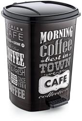 Özer Plastik Műanyag pedálos szemetes, fekete/fekete mintás GOGO 20L - klin