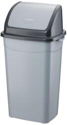 PLANET Billenőfedeles szemetes kuka, műanyag, szürke/antracit, 70 L - klin
