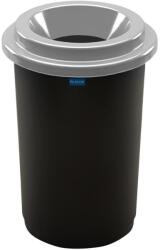 Plafor ECO kerek, henger szemetes 50L fekete színű, ezüst tetővel - klin