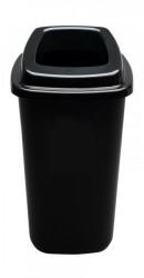 Plafor Sort szelektív hulladékgyűjtő, szemetes 45L fekete/fekete - klin