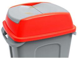PLANET Hippo hulladékgyűjtő szemetes fedél, műanyag, piros, 50L