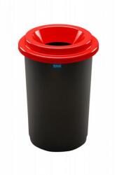 Plafor ECO kerek, henger szemetes 50L fekete/piros - klin