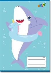 Victoria Állatos VICTORIA Baby shark HOLLIDAY kockás füzet, 27-32 (COR_2022_ISVFC27_u)