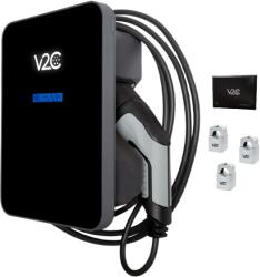 V2C Trydan elektromos autó fali töltő | 22 kW - 3x32A | 10m - Type 2| DLB