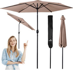 Plonos Umbrelă de grădină pliabilă cu 6 segmente 300 cm cu husă Plonos PL-884 (J-488402)