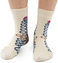 Vlnka Merinó birkagyapjú zokni népi mintával - természetes zokniméret 47-48