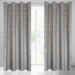 Takoy Bársony sötétítő függöny LAURA boho stílusban ezüst-arany mintával