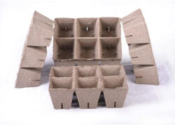 Jiffy négyzet alakú palántázó cserép 8×8×8 cm, 6 db