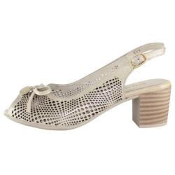 Dogati Sandale dama, bej, elegante, din piele naturala, cu toc, Dogati 804-11-Bej (Marime: 36) (804-11-Bej-36)