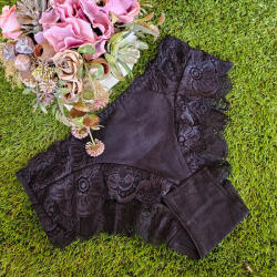 Lemila Csipkés pamut alsó Fekete, 2XL 98232