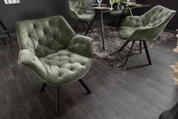 Kiara Design forgószék Kiara sötétzöld bársony