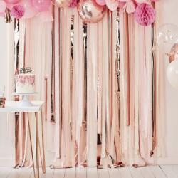  Rosegold-rózsaszín party függöny
