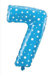  7 szám kék kis lufi - partywebshop