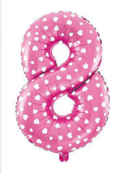  8 szám rózsaszín kis lufi