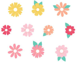  Virágos pohárjelölő - partywebshop