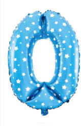  0 szám kék kis lufi - partywebshop