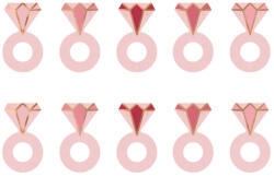  Lánybúcsús pohárjelölő