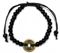AWM Szerencsehozó karkötő - 1 pénzes fekete (BFGx-01)