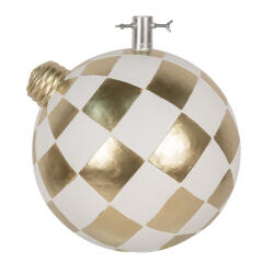 Clayre & Eef Suport brad Craciun polirasina alba aurie 42x42x44 cm (6MG0053)