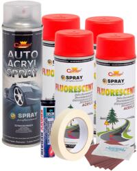 AVEX Kit complet reparatie si vopsire jante culoare Rosu Fluorescent, V4 (AVX-KVJ-RFV4) - edanco
