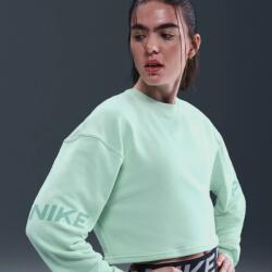 Nike Pro Womens Dri-FIT Loose Crew-Neck French Terry Sweatshirt L | Femei | Hanorace | Verde | HV3591-353