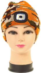 TifanTEX Căciulă cu lanternă, de camuflaj, portocalie (Căciulă beanie) (0381E7)