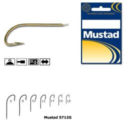 Mustad Carlige Mustad Cristal, Aurii, Fine, Tija Lunga, Nr 12, 10 Buc Plic (m.5712g.12)