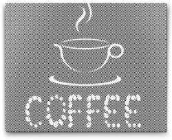  PontPöttyöző - Kávébabok Méret: 40x50cm, Keretezés: Keret nélkül (csak a vászon), Szín: Kék