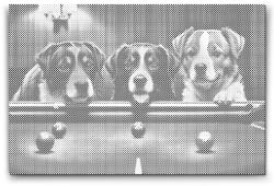  PontPöttyöző - Kutyás biliárd Méret: 40x60cm, Keretezés: Műanyagtáblával, Szín: Kék