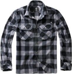 Brandit Tricou cu mânecă lungă Brandit Jeff Fleece, negru/gri