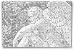  PontPöttyöző - Mennybéli angyal Méret: 40x60cm, Keretezés: Műanyagtáblával, Szín: Kék