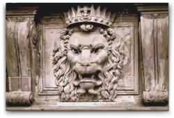  Festés számok szerint - Oroszlán szökőkút Olaszországban Méret: 40x60cm, Keretezés: Keret nélkül (csak a vászon)