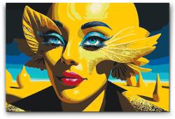 Festés számok szerint - Citrom hölgy Méret: 40x60cm, Keretezés: Kartonlemezen
