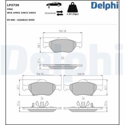 DELPHI set placute frana, frana disc DELPHI LP3739 (LP3739)