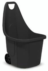  Kerti kocsi 40kg/60l fekete kerekes műanyag Talicska