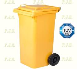 ICS Kuka 120l sárga Olasz kerekes háztartási szemetes CE