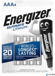 Energizer Elem, AAA mikro, 4 db, Lítium, ENERGIZER "Ultimate Lithium (639171) - alter