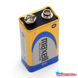Maxell Elem 9V-os 6LR61 alkaline 1 db/csomag, Maxell (72376104EU)
