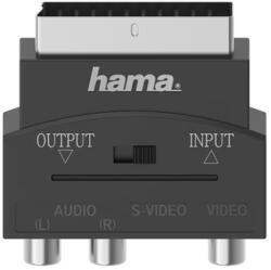 Hama Adaptor video Hama 205268, S-VHS/RCA - Scart (Negru) (Hama 205268)