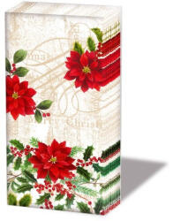 Ambiente Pointsettie cream papírzsebkendő, 10 darabos