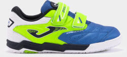 Joma CANCHA JR 2404 Gyerekcipő - 31 méret, Fluozöld/Királykék/Fehér
