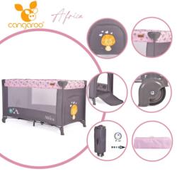 Cangaroo Africa utazóágy 1 szintes, 14 kg-ig pink