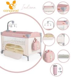 Cangaroo Indiana utazóágy 2 szintes, tároló rekeszes, kistáska 14kg-ig pink