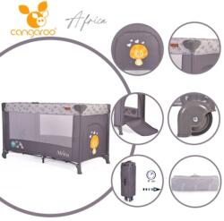 Cangaroo Africa utazóágy 1 szintes, 14 kg-ig szürke