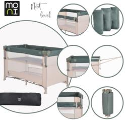 Moni Next level utazóágy lehajtható oldalfal 2 szint zöld - neobaby