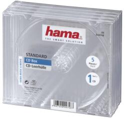 Hama Кутийка за CD/DVD HAMA Jewel Case, прозрачен, 5 бр. в пакет (44748) - zettabytex