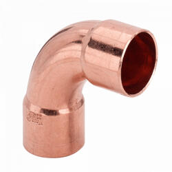 VIEGA 95002A forrasztható réz ív, 90°, 2 tokos, 15mm (100018)